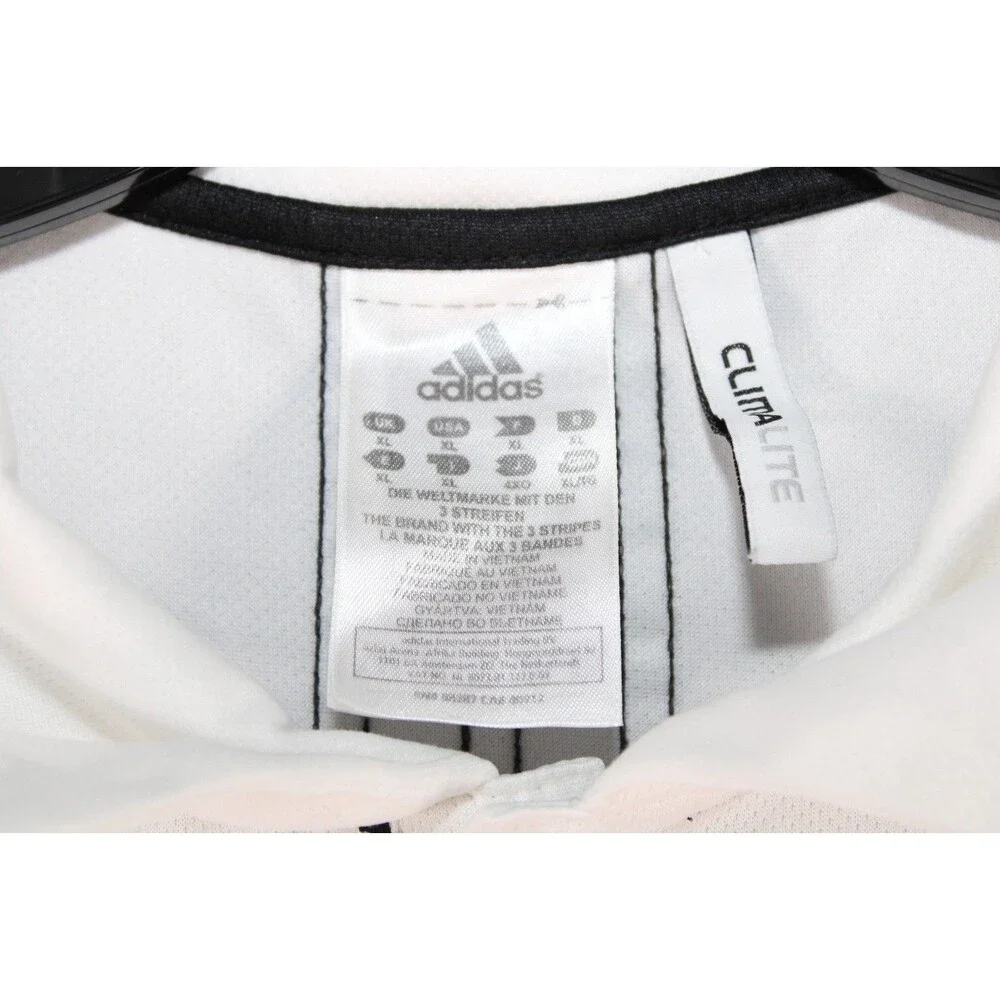 Adidas Climalite Men's White Black Performance Polo Shirt Size XL Short Sleeve